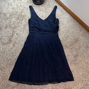 J. Crew Navy Blue 100% Silk Dress- Size 6